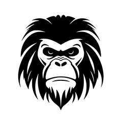 Obraz premium Gorilla Head Abstract Vector Simple Elegant Illustration