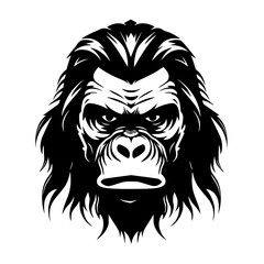 Gorilla Head Abstract Vector Simple Elegant Illustration