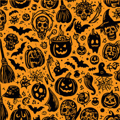 Halloween Seamless Vector Pattern