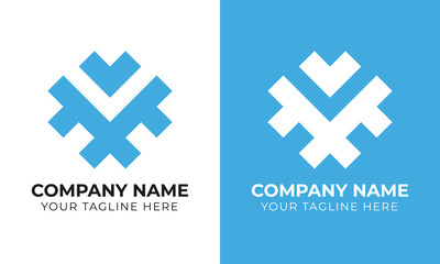 Obraz premium Corporate modern minimal monogram abstract business logo design template