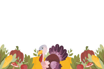 Thanksgiving and Fall Frame Background