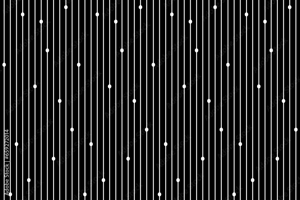 Aufkleber vertical stripe with dots of pattern. design regular lines white on black background. design print f