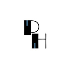 PH letter logo design
