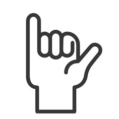 Hand icon symbol vector image. Illustration of the human finger design image 