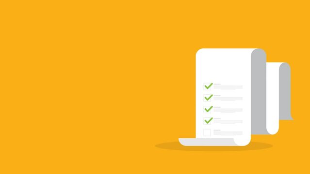 Successful completion of business tasks. Checklist with a business tasks completed.