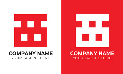 Obraz premium Professional modern minimal monogram abstract business logo design template