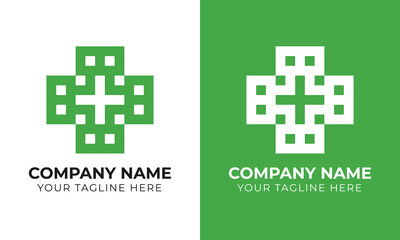 Professional modern minimal monogram abstract business logo design template