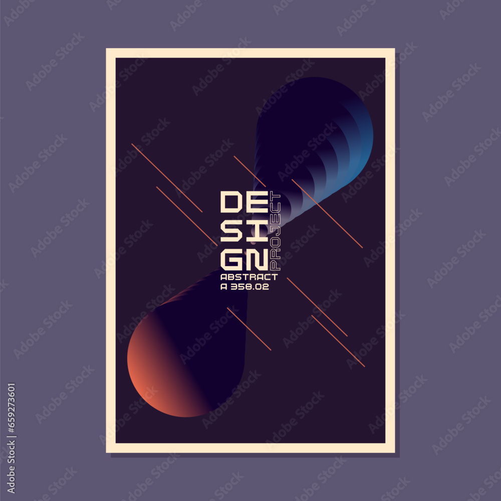Poster a template to use in your design. a composition of geometric shapes. abstract background. modern pos