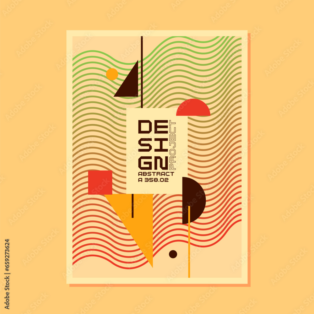 Poster a template to use in your design. a composition of geometric shapes. abstract background. modern pos