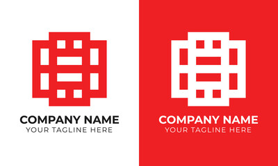 Professional modern minimal monogram abstract business logo design template