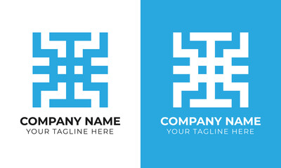 Professional modern minimal monogram abstract business logo design template