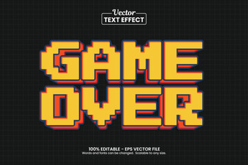 Retro arcade games, Editable Text Effect	

