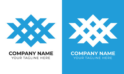 Creative modern minimal abstract monogram initial letter xxx logo design template