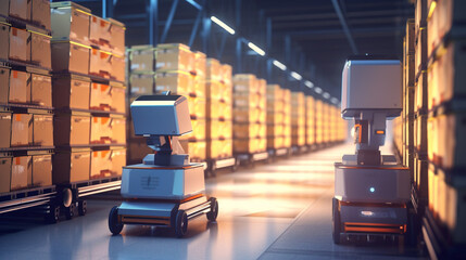 Futuristic Autonomous Robot Transportation in Warehouses Warehou