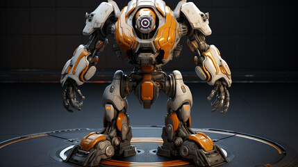 Martial Game Character 3D Rendering 3D Robot Illustration