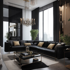 Dream House, Modern, Luxury Livingroom, 3d design