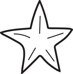 starfish hand drawn outline