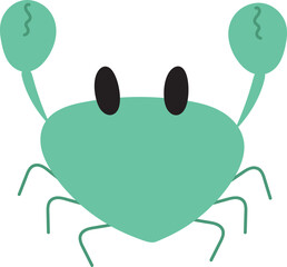 crab hand drawn isolate
