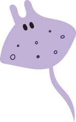 stingray hand drawn isolate
