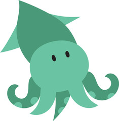 squid hand drawn isolate