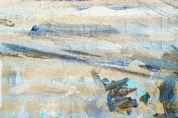 Colorful abstract oil painting art background. Texture of canvas and oil.