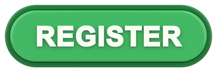 Register button. 3D button. 3D illustration.