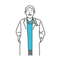 男性医師のイラスト