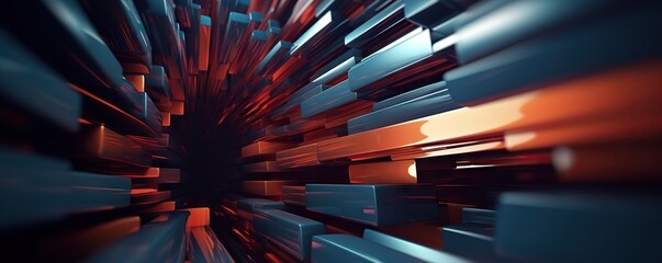 Abstract digital background. Can be used for technological processes, neural networks and AI, digital storages, sound and graphic forms, science, education, etc.