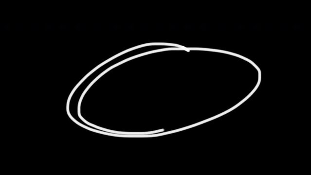 Animation of white scribble and frame elements