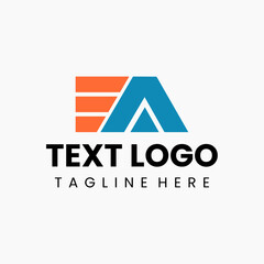 ea typography logo flat color style
