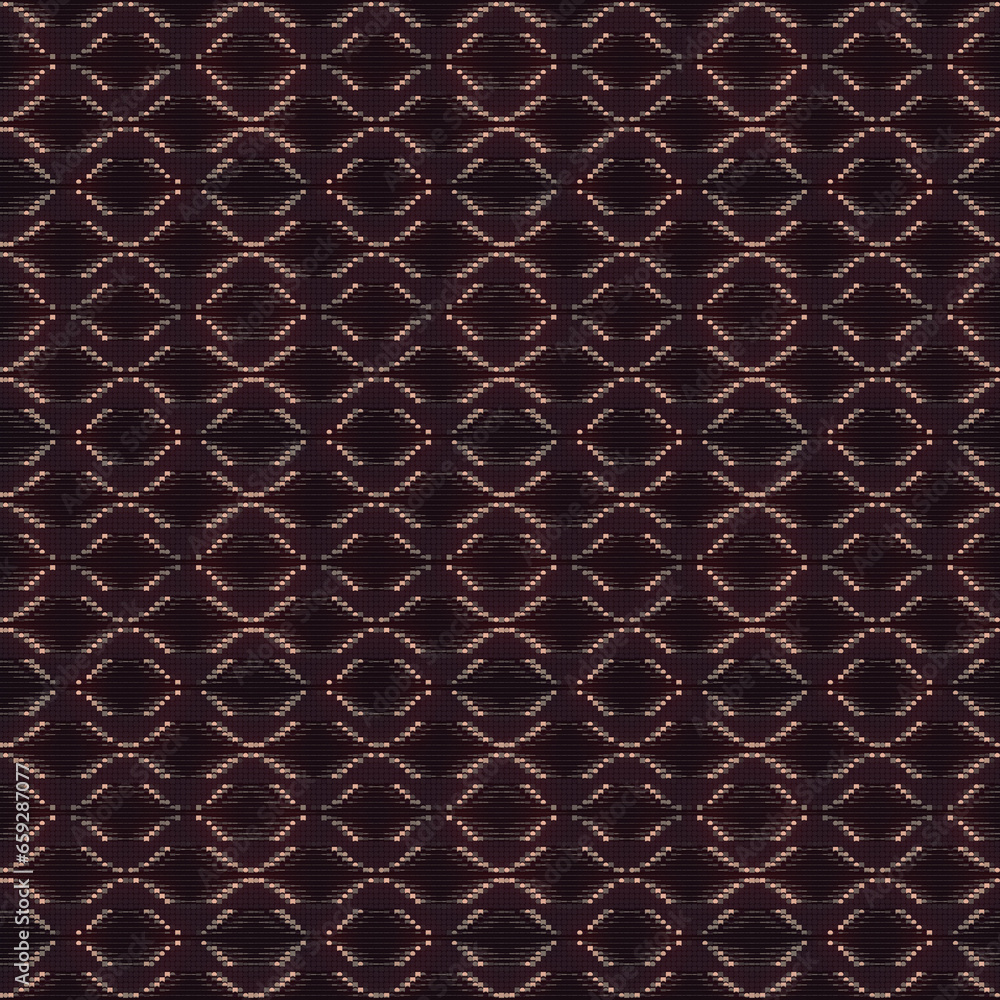 Aufkleber 3d rendering digital illustration of interlaced glossy metallic pattern on dark background