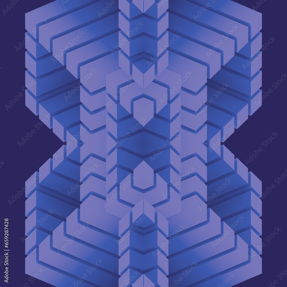 Leinwandbilder abstract background with dark blue geometric rectangular shapes. creative concept. 3d rendering digi