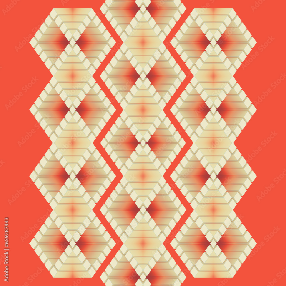 Poster fancy background with elegant and simple geometric design. 3d rendering digital illustration