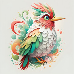 Obraz premium Studio Ghibli-Inspired Colorful Animal Print