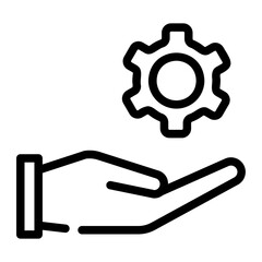 cogwheel line icon