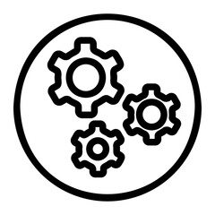 cogwheel line icon