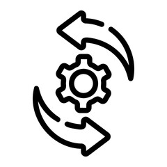 cogwheel line icon