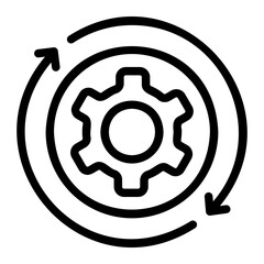 cogwheel line icon
