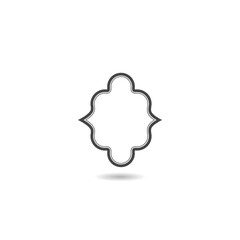  Frame line  icon with shadow