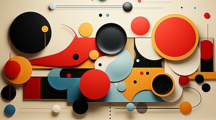 This vibrant and captivating art piece, with its dynamic circles and playful dots, evokes a sense of joy and freedom, stirring the imagination and inspiring creativity