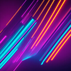 Neon Abstract 3d Background Design