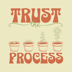 Simple motivational quotes with vintage style graphic suitable for shirt design, tote bag design and other merchandise mockups