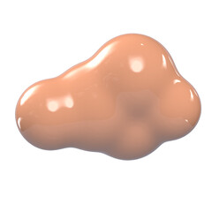 3d Beige Glossy Cloud