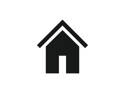 Home icon. House symbol illustration vector to be used in web applications. House flat pictogram isolated. Stay home. Line icon representing house for web site or digital apps.