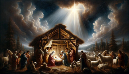 The Holy Night: A Nativity Celebration - obrazy, fototapety, plakaty