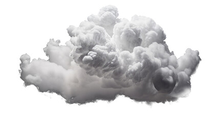 white clouds isolated on transparent background