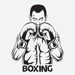 Fototapeta na wymiar Boxing Vector Graphic