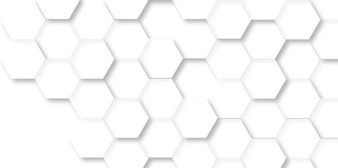White abstract hexagon wallpaper or background.  Abstract honeycomb white technology background. Seamless cell background. Abstract honeycomb background. - obrazy, fototapety, plakaty