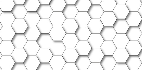 White abstract hexagon wallpaper or background.  Abstract honeycomb white technology background. Seamless cell background. Abstract honeycomb background.