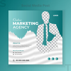 Digital Marketing Agency and Corporate Social Media Web Banners and Social Media Post Templates